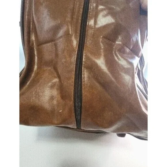 Brown Leather Storage Organizer with Vintage Patina - Picture 8 of 12